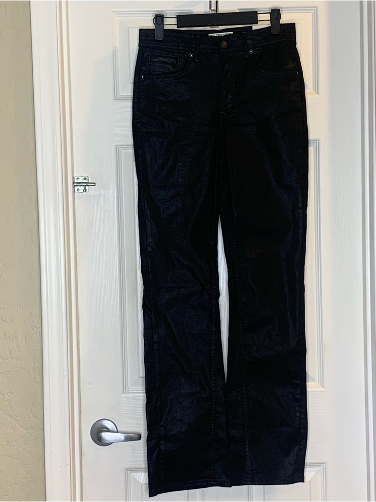 We The Free Xena High Rise Slim Straight Black Jeans Size 27